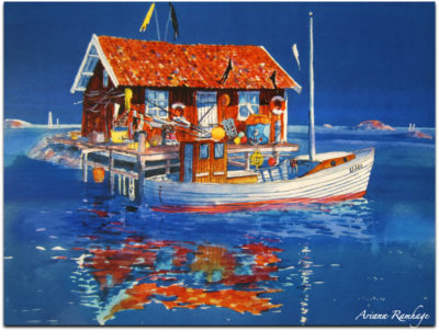Fisketången eller Tången är en lugn del av Kungshamn. Det finns en liten ö där, med en stor fiskebod och en gammaldags fiskebåt förankrad framför.